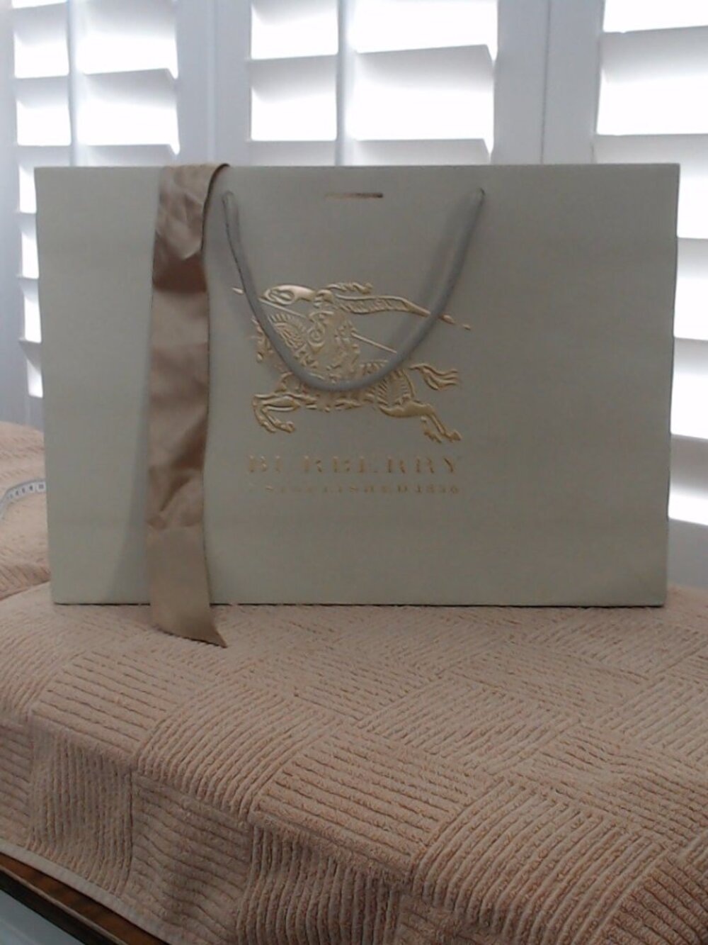 Burberry 16.5X11.5 Cardstock Gift Bag